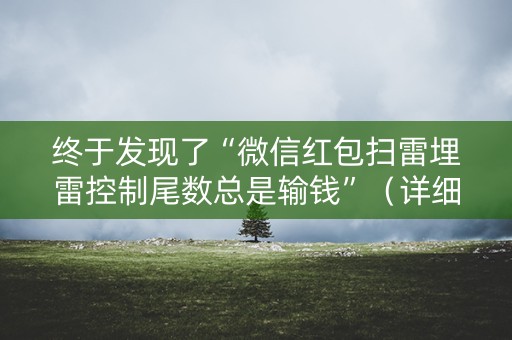 终于发现了“微信红包扫雷埋雷控制尾数总是输钱”（详细透视教程）-哔哩哔哩