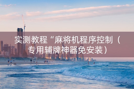 实测教程“麻将机程序控制（专用辅牌神器免安装）