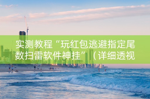 实测教程“玩红包逃避指定尾数扫雷软件神挂”（详细透视教程）-哔哩哔哩