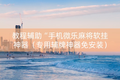 教程辅助“手机微乐麻将软挂神器（专用辅牌神器免安装）
