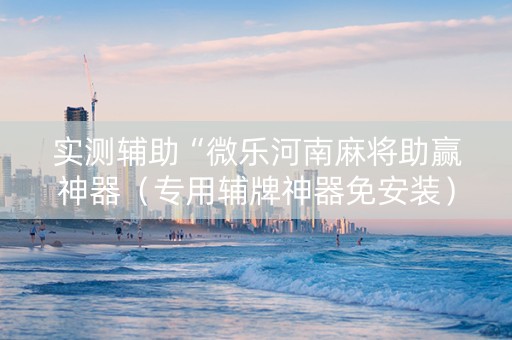 实测辅助“微乐河南麻将助赢神器（专用辅牌神器免安装）