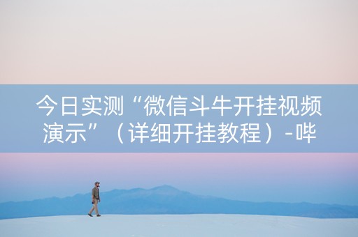 今日实测“微信斗牛开挂视频演示”（详细开挂教程）-哔哩哔哩