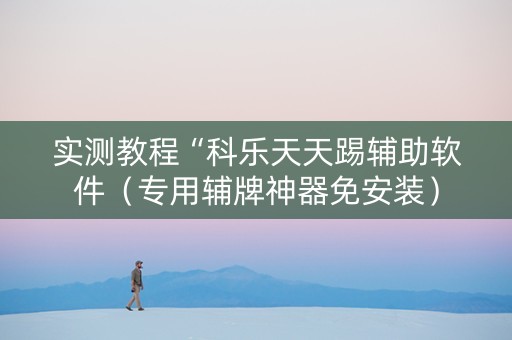实测教程“科乐天天踢辅助软件（专用辅牌神器免安装）