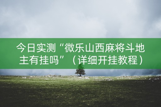 今日实测“微乐山西麻将斗地主有挂吗”（详细开挂教程）-哔哩哔哩