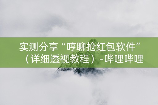 实测分享“哼聊抢红包软件”（详细透视教程）-哔哩哔哩