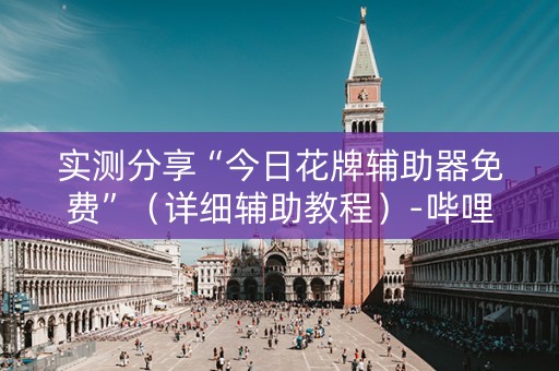 实测分享“今日花牌辅助器免费”（详细辅助教程）-哔哩哔哩