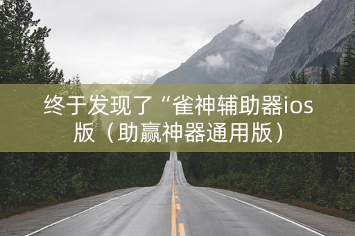 终于发现了“雀神辅助器ios版（助赢神器通用版）
