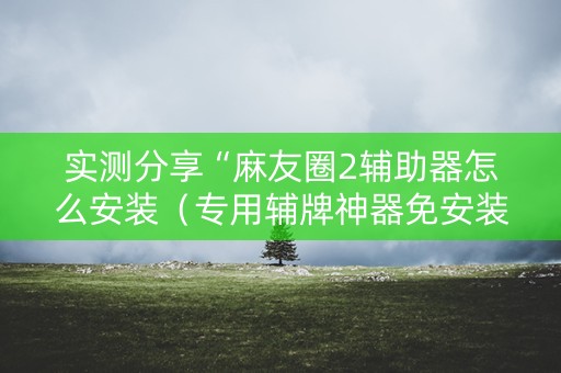 实测分享“麻友圈2辅助器怎么安装（专用辅牌神器免安装）