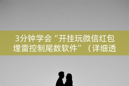 3分钟学会“开挂玩微信红包埋雷控制尾数软件”（详细透视教程）-哔哩哔哩
