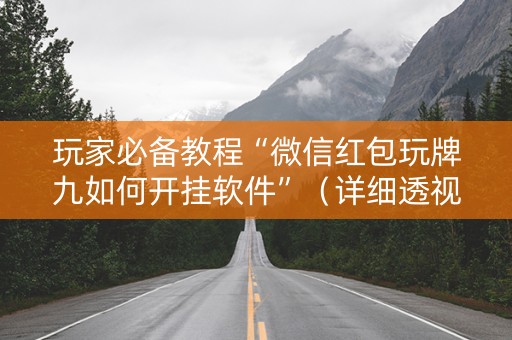 玩家必备教程“微信红包玩牌九如何开挂软件”（详细透视教程）-哔哩哔哩