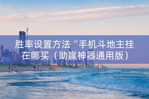 胜率设置方法“手机斗地主挂在哪买（助赢神器通用版）