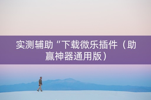 实测辅助“下载微乐插件（助赢神器通用版）