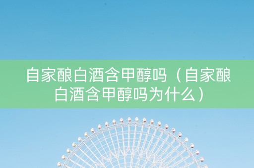 自家酿白酒含甲醇吗（自家酿白酒含甲醇吗为什么）