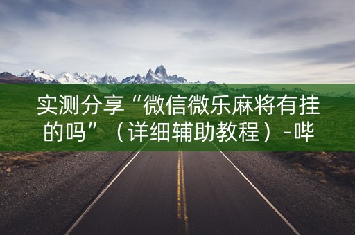 实测分享“微信微乐麻将有挂的吗”（详细辅助教程）-哔哩哔哩
