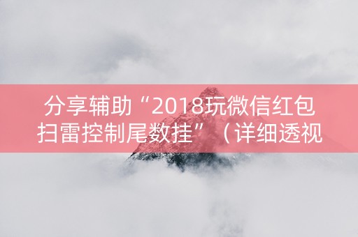 分享辅助“2018玩微信红包扫雷控制尾数挂”（详细透视教程）-哔哩哔哩