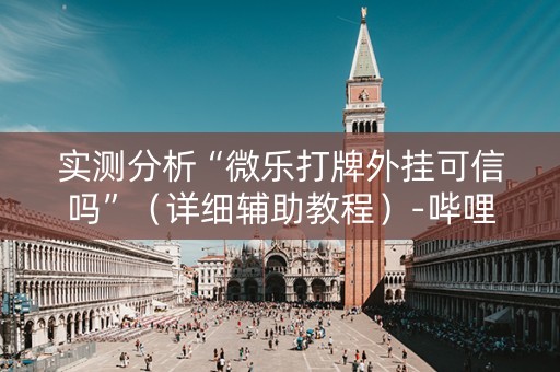 实测分析“微乐打牌外挂可信吗”（详细辅助教程）-哔哩哔哩