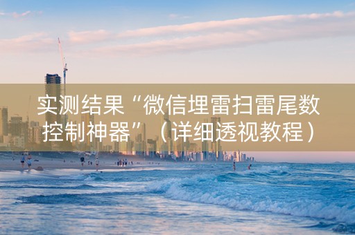 实测结果“微信埋雷扫雷尾数控制神器”（详细透视教程）-哔哩哔哩