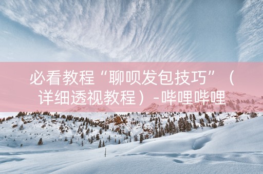 必看教程“聊呗发包技巧”（详细透视教程）-哔哩哔哩
