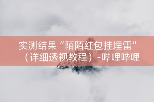 实测结果“陌陌红包挂埋雷”（详细透视教程）-哔哩哔哩