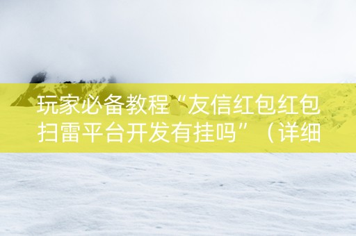 玩家必备教程“友信红包红包扫雷平台开发有挂吗”（详细透视教程）-哔哩哔哩