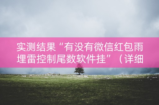 实测结果“有没有微信红包雨埋雷控制尾数软件挂”（详细透视教程）-哔哩哔哩
