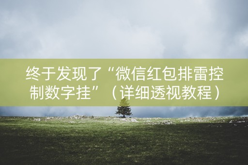 终于发现了“微信红包排雷控制数字挂”（详细透视教程）-哔哩哔哩