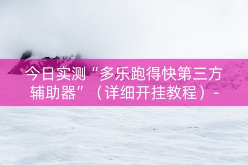 今日实测“多乐跑得快第三方辅助器”（详细开挂教程）-哔哩哔哩