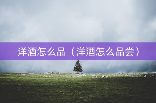 洋酒怎么品（洋酒怎么品尝）