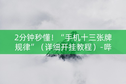 2分钟秒懂！“手机十三张牌规律”（详细开挂教程）-哔哩哔哩