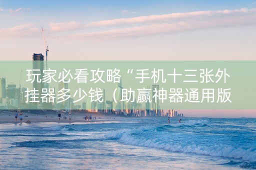 玩家必看攻略“手机十三张外挂器多少钱（助赢神器通用版）