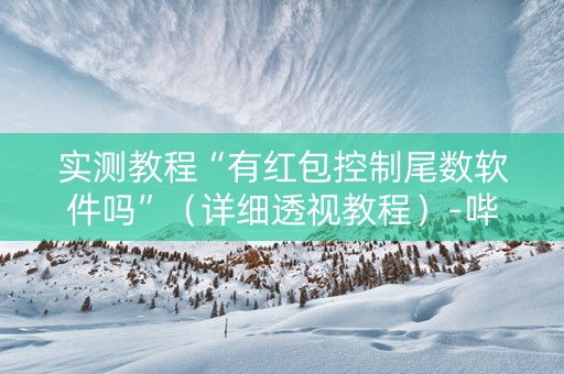 实测教程“有红包控制尾数软件吗”（详细透视教程）-哔哩哔哩