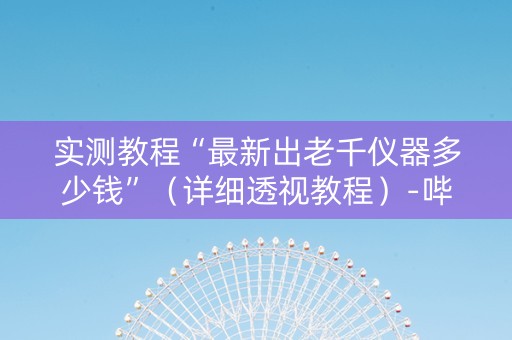 实测教程“最新出老千仪器多少钱”（详细透视教程）-哔哩哔哩