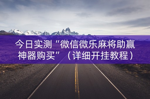 今日实测“微信微乐麻将助赢神器购买”（详细开挂教程）-哔哩哔哩