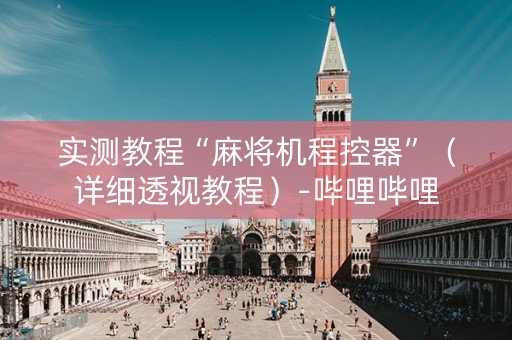 实测教程“麻将机程控器”（详细透视教程）-哔哩哔哩
