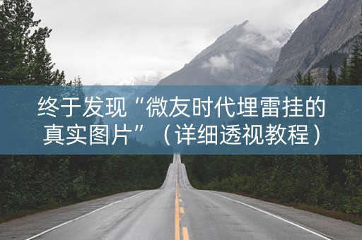 终于发现“微友时代埋雷挂的真实图片”（详细透视教程）-哔哩哔哩
