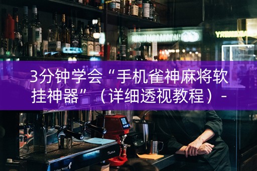 3分钟学会“手机雀神麻将软挂神器”（详细透视教程）-哔哩哔哩