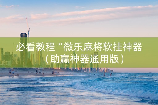 必看教程“微乐麻将软挂神器（助赢神器通用版）