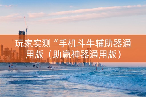 玩家实测“手机斗牛辅助器通用版（助赢神器通用版）