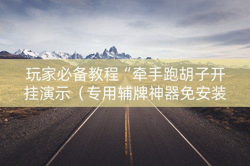 玩家必备教程“牵手跑胡子开挂演示（专用辅牌神器免安装）
