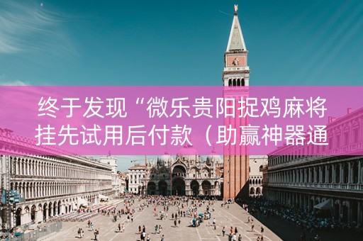 终于发现“微乐贵阳捉鸡麻将挂先试用后付款（助赢神器通用版）
