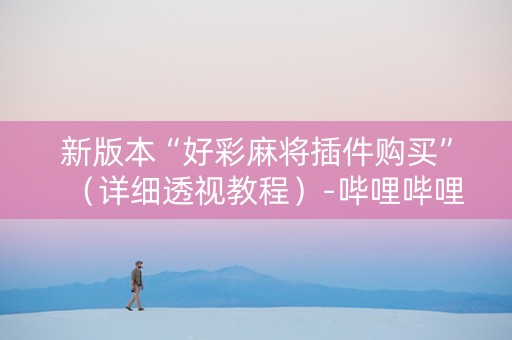 新版本“好彩麻将插件购买”（详细透视教程）-哔哩哔哩