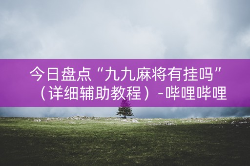 今日盘点“九九麻将有挂吗”（详细辅助教程）-哔哩哔哩