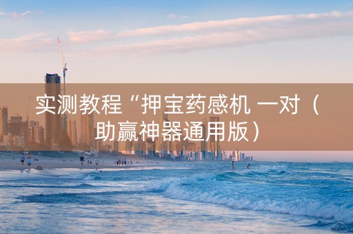 实测教程“押宝药感机 一对（助赢神器通用版）