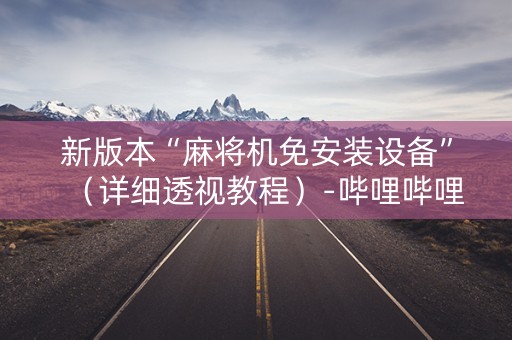 新版本“麻将机免安装设备”（详细透视教程）-哔哩哔哩