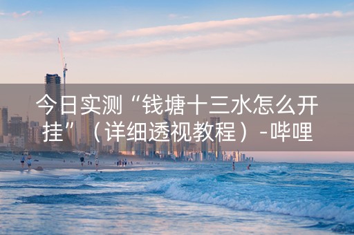 今日实测“钱塘十三水怎么开挂”（详细透视教程）-哔哩哔哩