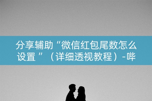 分享辅助“微信红包尾数怎么设置 ”（详细透视教程）-哔哩哔哩
