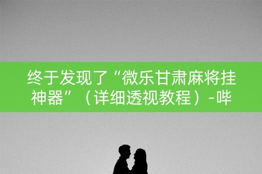 终于发现了“微乐甘肃麻将挂神器”（详细透视教程）-哔哩哔哩