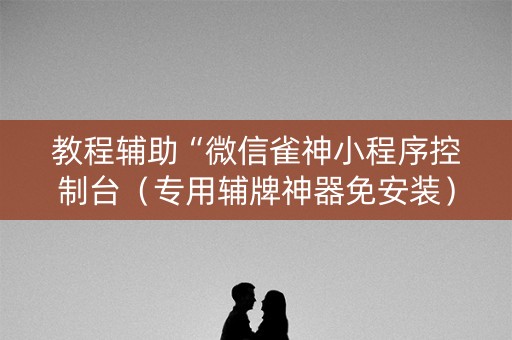 教程辅助“微信雀神小程序控制台（专用辅牌神器免安装）