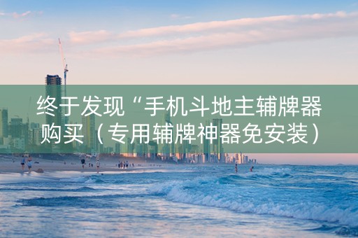 终于发现“手机斗地主辅牌器购买（专用辅牌神器免安装）
