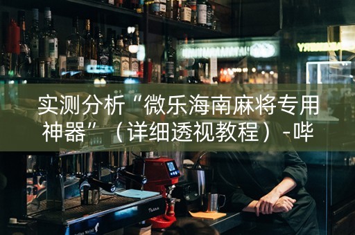 实测分析“微乐海南麻将专用神器”（详细透视教程）-哔哩哔哩
